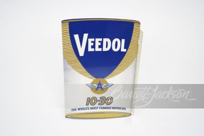 1960S VEEDOL MOTOR OIL TIN FLANGE SIGN