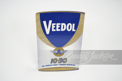 1960S VEEDOL MOTOR OIL TIN FLANGE SIGN - 2