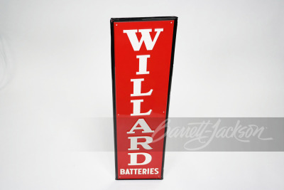 1948 WILLARD BATTERIES EMBOSSED TIN SIGN