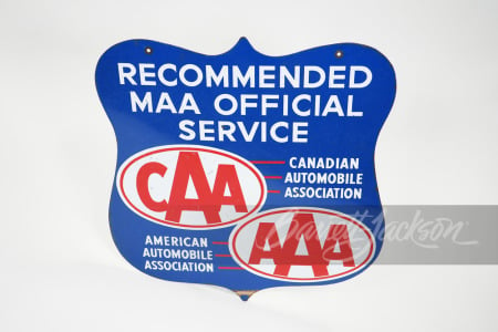 LATE 1950S-EARLY '60S AAA - CAA PORCELAIN SIGN