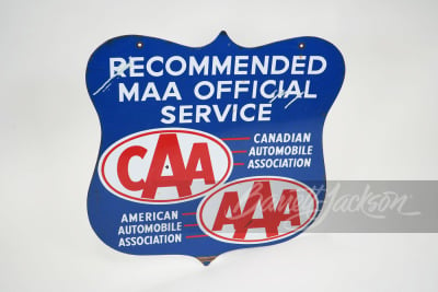 LATE 1950S-EARLY '60S AAA - CAA PORCELAIN SIGN - 2