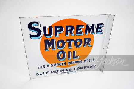 LATE 1920S-EARLY '30S GULF SUPREME MOTOR OIL PORCELAIN SIGN