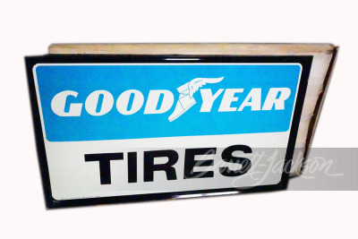 LARGE VINTAGE GOODYEAR TIRES TIN SIGN