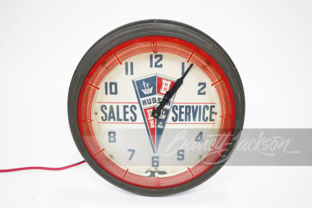 CIRCA 1930S-40S HUDSON AUTOMOBILES NEON CLOCK