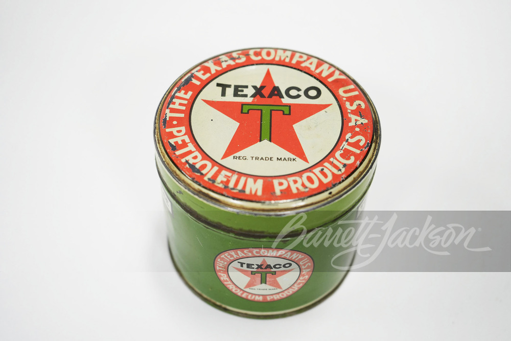 1920S TEXACO PORT ARTHUR MOTOR CUP GREASE TIN