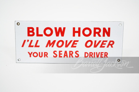 CIRCA 1940S-50S SEARS PORCELAIN TRUCK PLATE SIGN