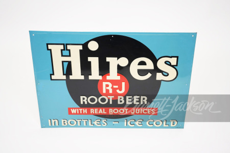 1940S HIRES ROOT BEER EMBOSSED TIN SIGN