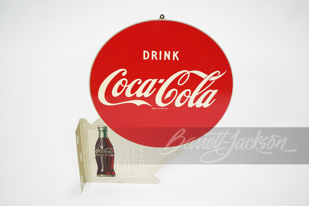 1949 COCA-COLA TIN FLANGE SIGN