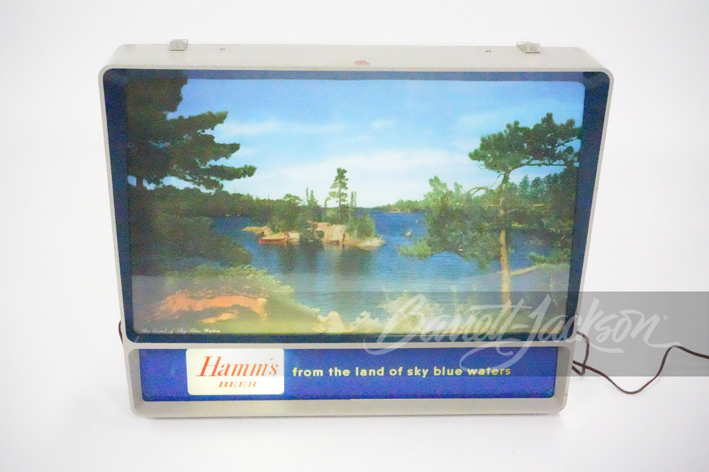 EARLY 1960S HAMM'S BEER TV RIPPLER LIGHT-UP SIGN