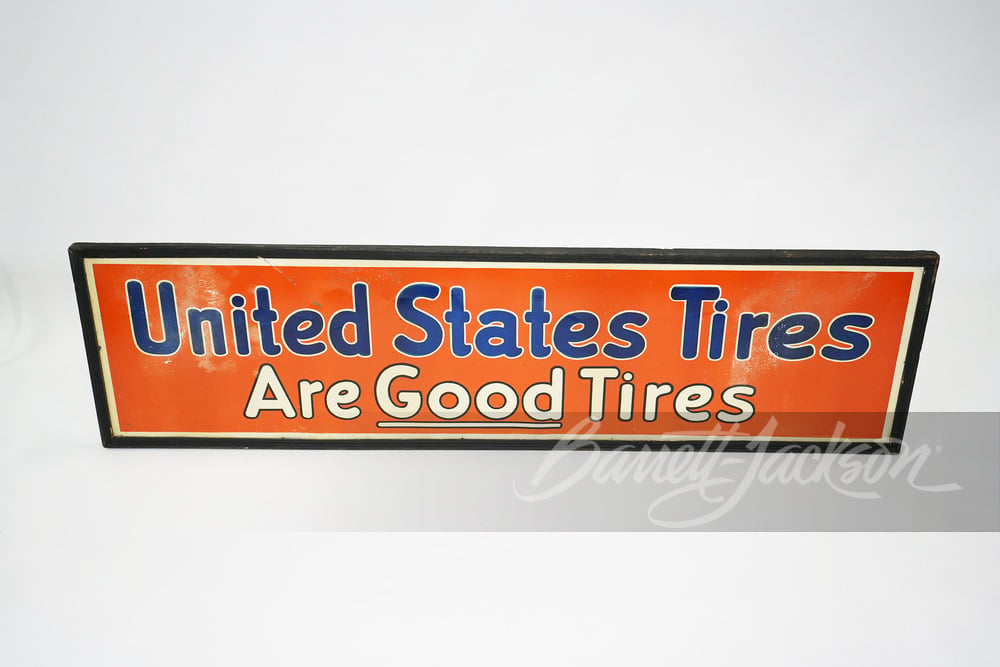 LATE 1920S UNITED STATES TIRES TIN SIGN