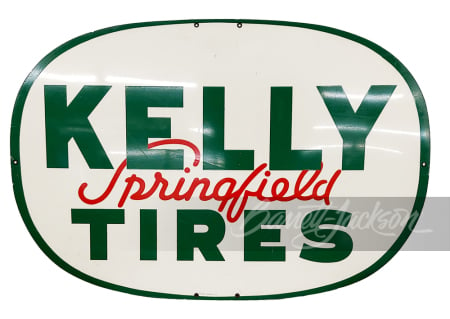 1947 KELLY TIRES TIN SIGN