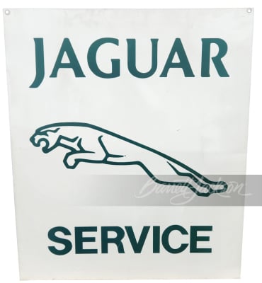 VINTAGE JAGUAR AUTOMOBILES TIN SIGN