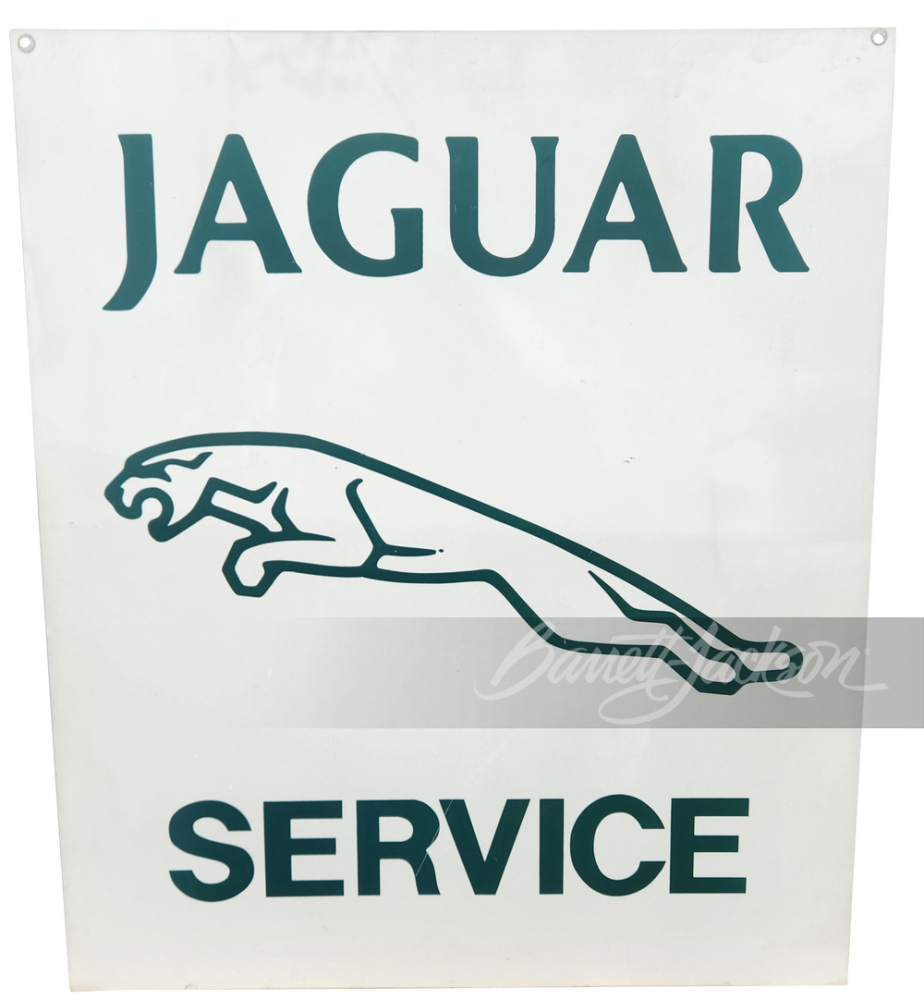 VINTAGE JAGUAR AUTOMOBILES TIN SIGN