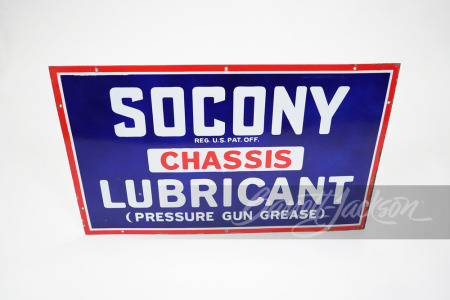 1930S SOCONY CHASSIS LUBRICANT PORCELAIN SIGN