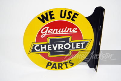 CIRCA 1940S-50S CHEVROLET GENUINE PARTS TIN FLANGE SIGN