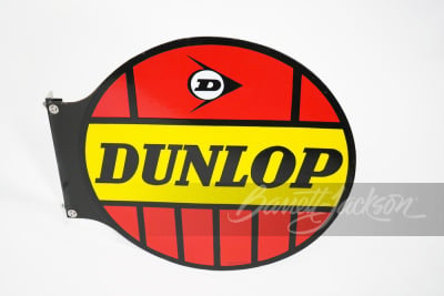 1940S-50S DUNLOP TIRES PORCELAIN PADDLE SIGN - 2