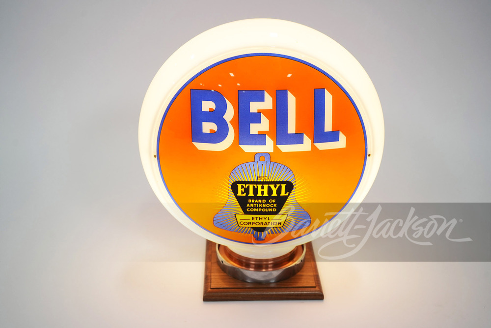 1940S BELL WITH ETHYL GASOLINE GAS PUMP GLOBE