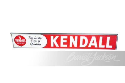 LATE 1950S-EARLY '60S KENDALL MOTOR OIL EMBOSSED TIN SIGN