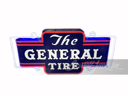 CIRCA 1930S-40S GENERAL TIRES NEON PORCELAIN SIGN