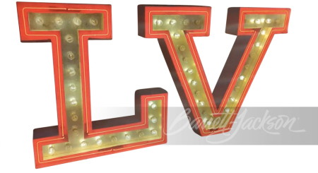 VINTAGE CHANNEL-LETTER LIGHTBULB AND NEON SIGN FROM THE LAS VEGAS CLUB CASINO