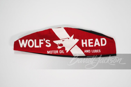 1950S-60S WOLFS HEAD MOTOR OIL MECHANICS CAP.