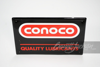 CONOCO QUALITY LUBRICANTS EMBOSSED TIN SIGN