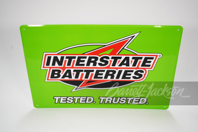 VINTAGE INTERSTATE BATTERIES EMBOSSED TIN SIGN