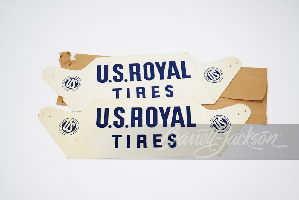 1930S-40S U.S. ROYAL TIRES METAL TIRE DISPLAY SIGNS