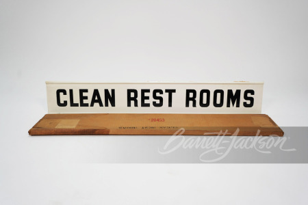 1950S-60S CHAMPION SPARK PLUGS "CLEAN REST ROOMS" TIN SIGN