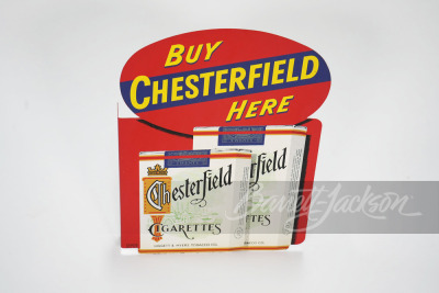 1950S CHESTERFIELD CIGARETTES TIN FLANGE SIGN - 2