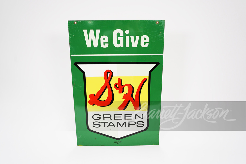 1958 S&H GREEN STAMPS TIN SIGN