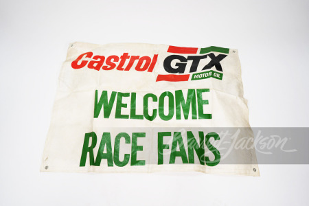 CIRCA LATE 1960S CASTROL GTX SPEEDWAY BANNER