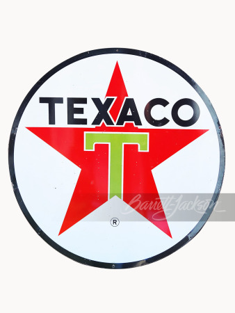 CIRCA 1950S TEXACO OIL PORCELAIN SIGN