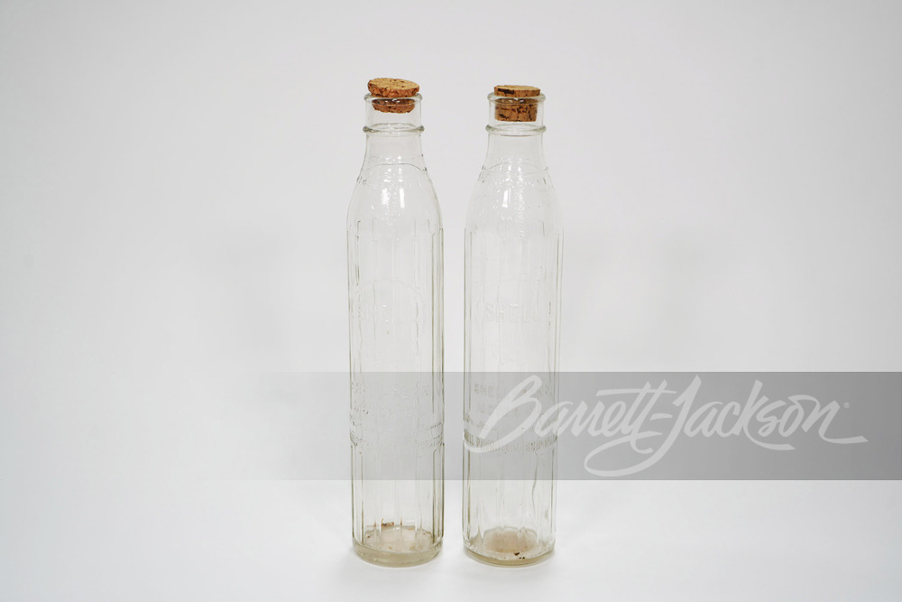 LOT OF TWO CIRCA 1920S SHELL OIL GLASS BOTTLES