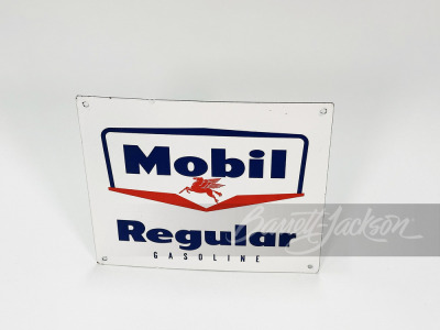 LATE 1950S MOBIL REGULAR GASOLINE PORCELAIN SIGN