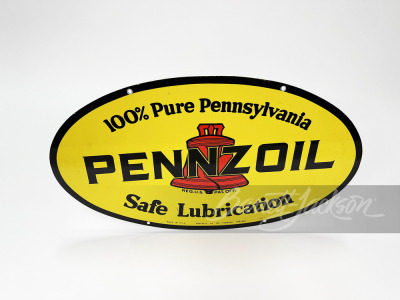 CIRCA 1950S PENNZOIL MOTOR OIL TIN SIGN - 2