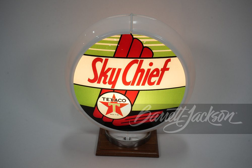 1940S-EARLY '50S TEXACO SKY CHIEF GASOLINE GAS PUMP GLOBE