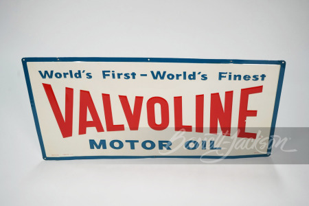 1955 VALVOLINE MOTOR OIL EMBOSSED TIN SIGN