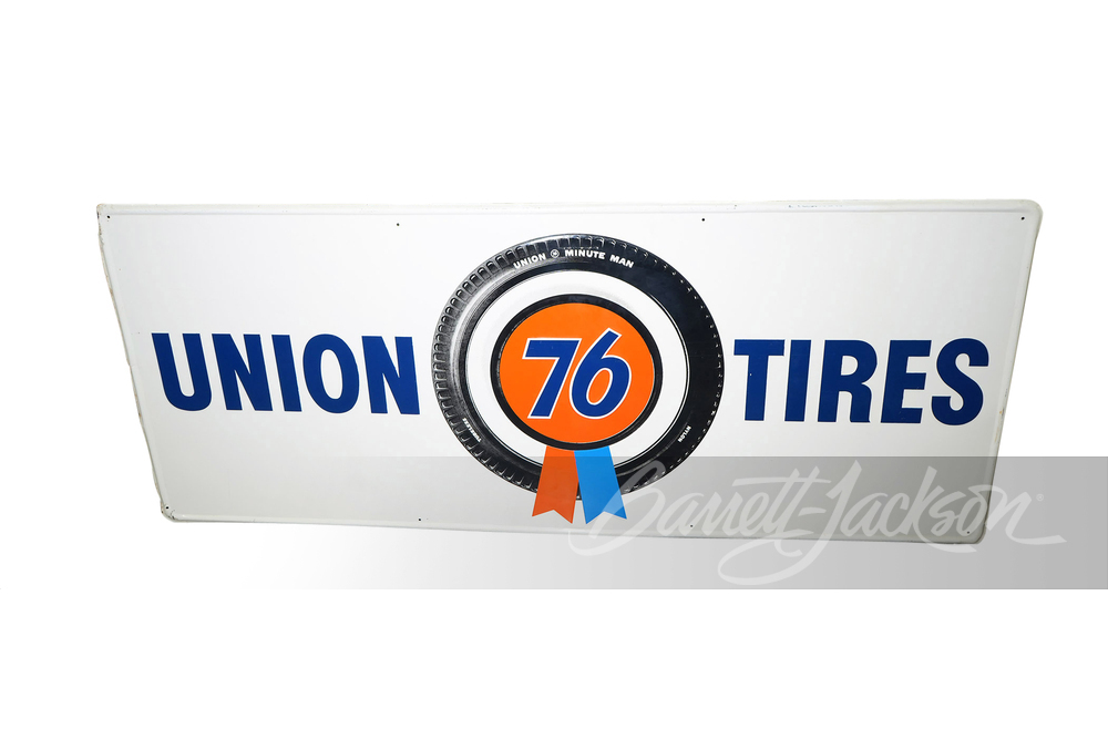 LARGE EARLY 1960S UNION 76 TIRES SIGN