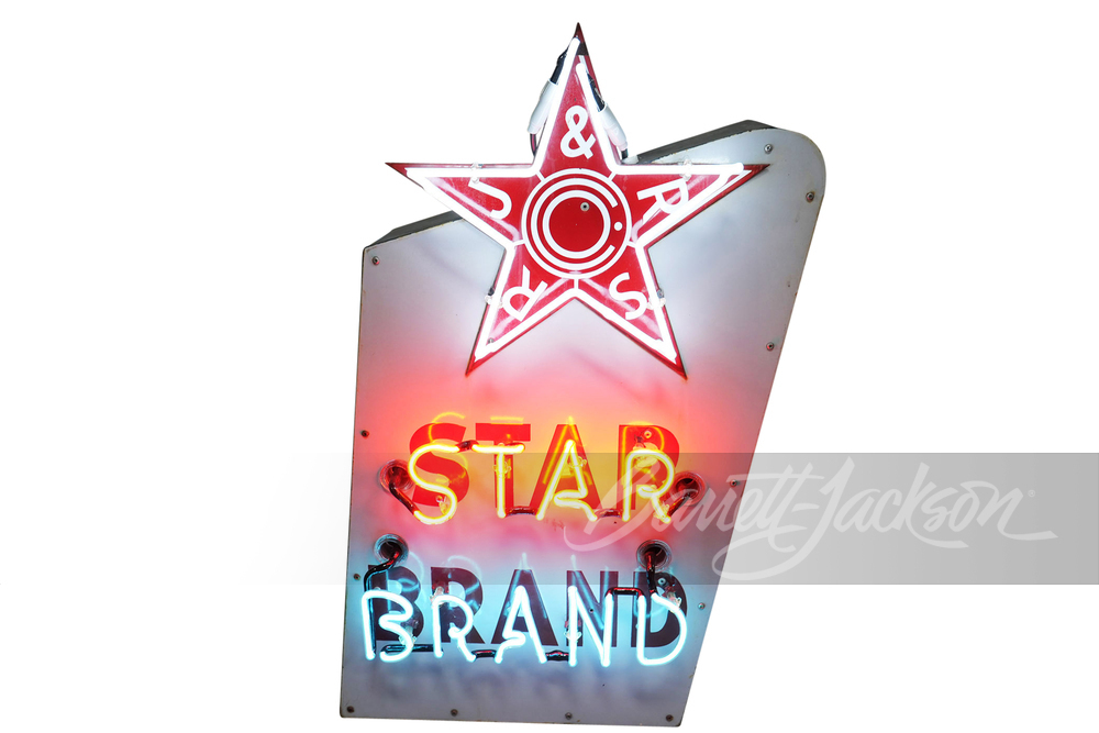 1930S STAR BRAND SHOES NEON PORCELAIN SIGN