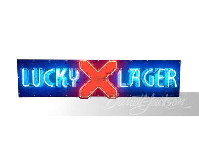 1950S LUCKY LAGER NEON PORCELAIN SIGN