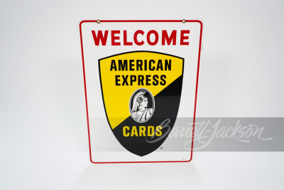 1965 AMERICAN EXPRESS CARDS WELCOME TIN SIGN