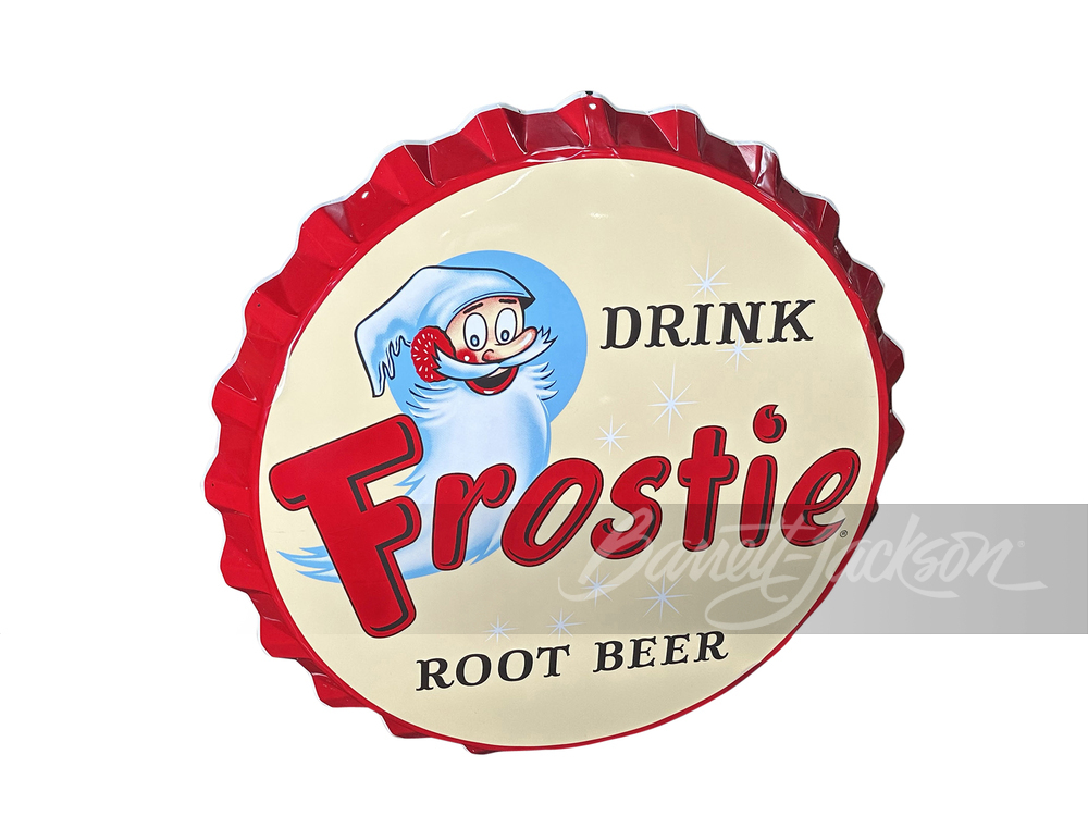 1950S FROSTIE ROOT BEER TIN SIGN