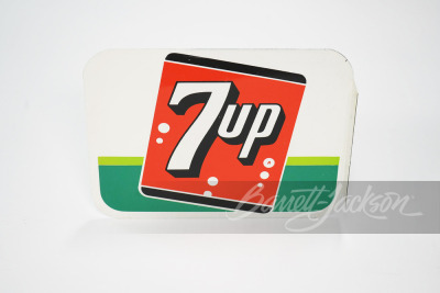 1962 7UP SODA TIN FLANGE SIGN