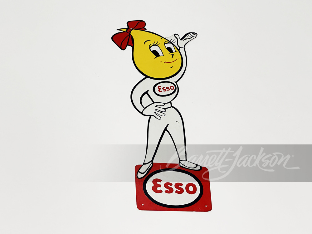 1963 ESSO "HAPPY THE DROPLET GIRL" TIN SIGN