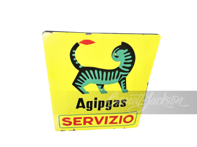 1960S ITALIAN AGIPGAS SERVIZIO PORCELAIN SIGN