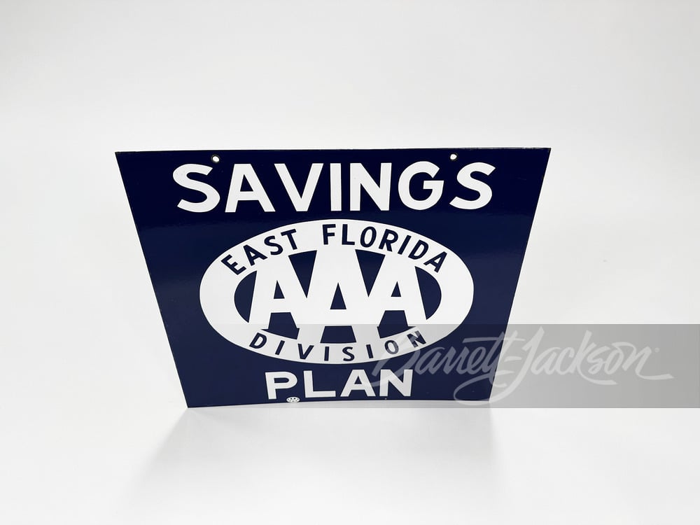 1950S EAST FLORIDA AAA PORCELAIN SIGN