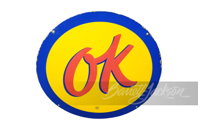 1950S CHEVROLET OK USED CARS PORCELAIN SIGN