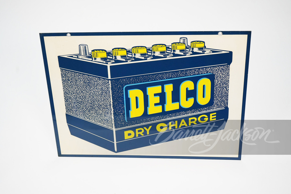 1950S DELCO BATTERIES TIN SIGN