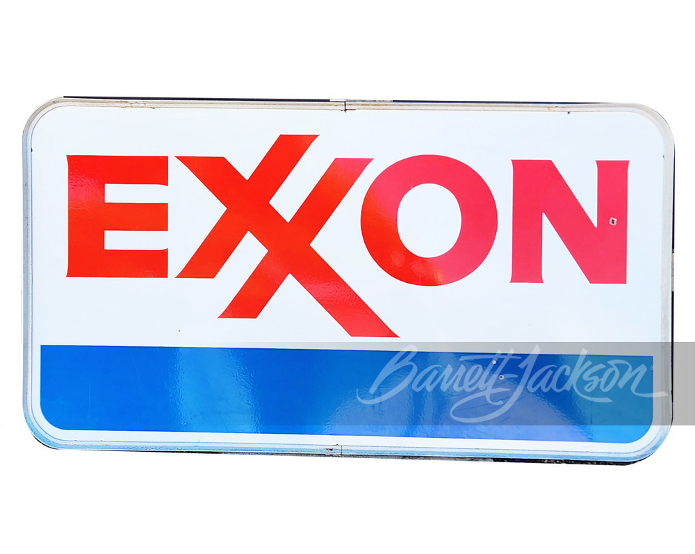 LARGE CIRCA 1960S EXXON OIL PORCELAIN SIGN